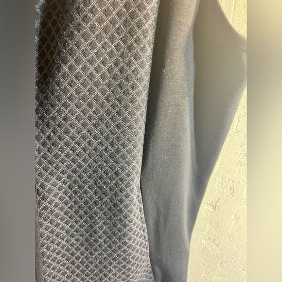 Chico’s Weekender black vest w/ checks zipper frt w/ elastic back, front pockets - Picture 8 of 14